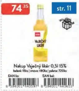Qanto Nakup Vaječný likér 15% nabídka