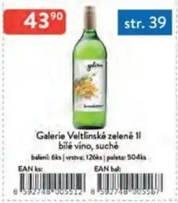 Qanto Galerie Veltlínské zelené bílé víno, suché nabídka