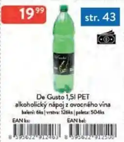 Qanto De Gusto PET alkoholický nápoj z ovocného vina nabídka
