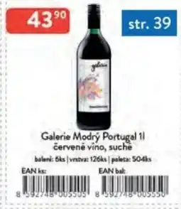 Qanto Galerie Modrý Portugal červené víno, suche nabídka
