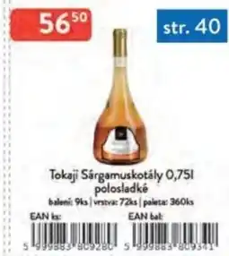 Qanto Tokaji Sárgamuskotály polosladké nabídka