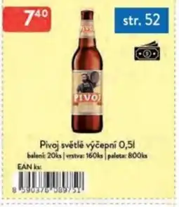 Qanto Pivoj světlé výčepní nabídka