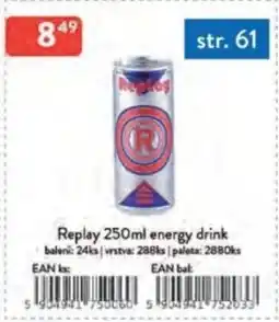 Qanto Replay energy drink nabídka
