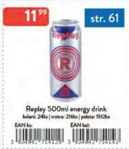 Qanto Replay energy drink nabídka