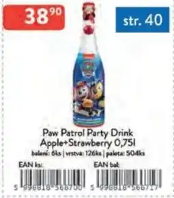 Qanto Paw Patrol Party Drink Apple+Strawberry nabídka