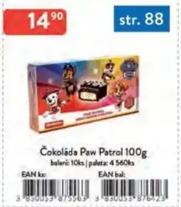Qanto Čokoláda Paw Patrol nabídka
