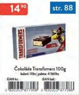 Qanto Čokoláda Transfomers nabídka