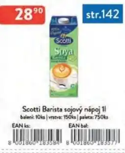 Qanto Scotti Barista sojový nápoj nabídka