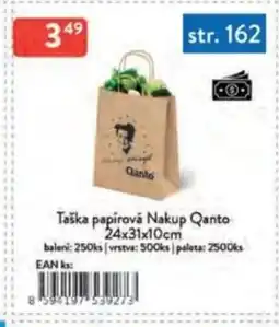 Qanto Taška papírová Nakup Qanto nabídka