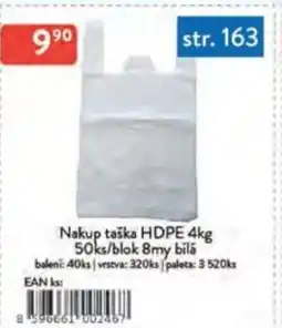 Qanto Nakup taška HDPE 4kg 50ks/blok 8my bilá nabídka