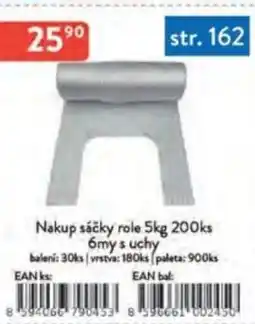 Qanto Nakup sáčky role 5kg 200ks 6my s uchy nabídka