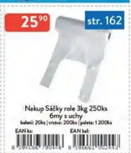Qanto Nakup Sáčky role 3kg 250ks 6my s uchy nabídka