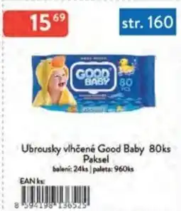 Qanto Ubrousky vlhčené Good Baby 80ks Paksel nabídka
