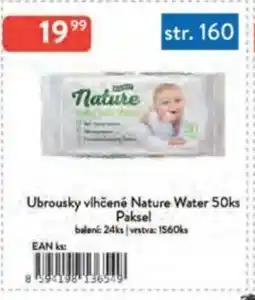 Qanto Ubrousky vlhčené Nature Water 50ks Paksel nabídka