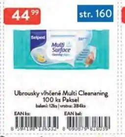 Qanto Ubrousky vlhčené Multi Cleananing 100 ks Paksel nabídka