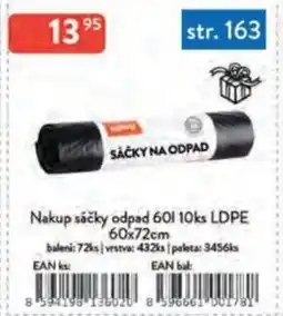 Qanto Nakup sáčky odpad 60 l 10ks LDPE nabídka