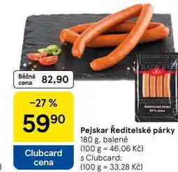 Tesco Pejskar Ředitelské párky, 180 g, balené nabídka