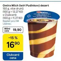 Tesco Omira Milch Swirl Pudinkový dezert nabídka