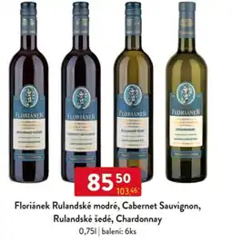 Qanto Floriánek Rulandské modré, Cabernet Sauvignon, Rulandské šedé, Chardonnay nabídka