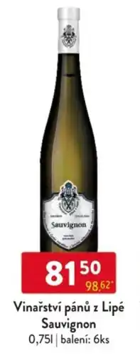 Qanto Vinařství pánů z Lipé Sauvignon nabídka