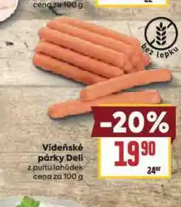 Billa Vídeňské párky deli nabídka