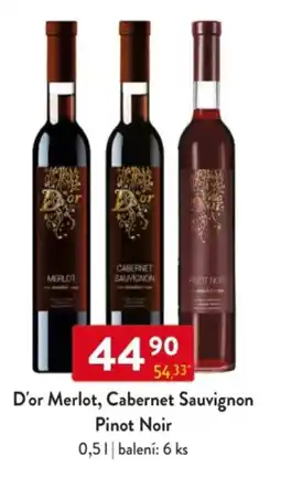 Qanto D'or Merlot, Cabernet Sauvignon Pinot Noir nabídka