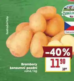 Billa Brambory konzumní pozdní nabídka