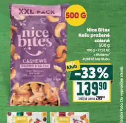 Billa Nice bites kešu pražené solené nabídka