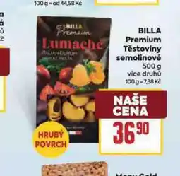 Billa Billa premium těstoviny semolinové nabídka
