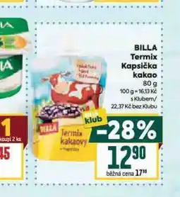 Billa Billa termix kapsička kakao nabídka