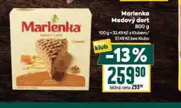 Billa Marlenka medový dort nabídka