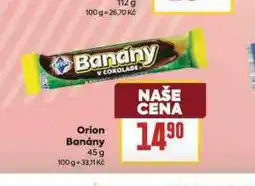 Billa Orion banány nabídka