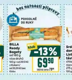Billa Billa ready bagety nabídka