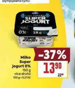Billa Milko super jogurt 0% nabídka
