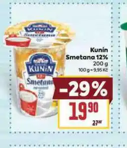 Billa Kunín smetana 12% nabídka