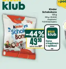 Billa Kinder schokobons nabídka