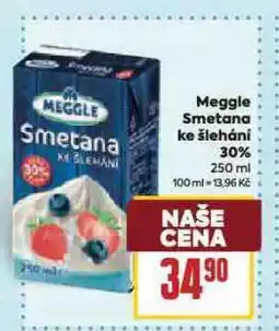 Billa Meggle smetana ke šlehání 30% nabídka