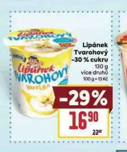Billa Lipánek tvarohový -30% cukru nabídka