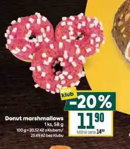 Billa Donut marshmallows nabídka