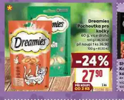 Billa Dreamies pochoutky pro kočky nabídka