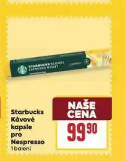 Billa Starbucks kávové kapsle pro nespresso nabídka