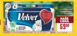 Billa Velvet toaletní papír nabídka