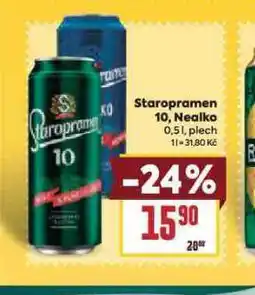Billa Pivo staropramen nealko nabídka