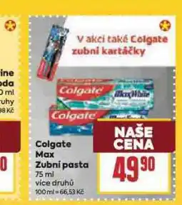 Billa Colgate max zubní pasta nabídka