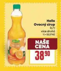 Billa Hello ovocný sirup nabídka