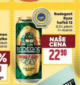 Billa Pivo radegast ryze hořká 12 nabídka