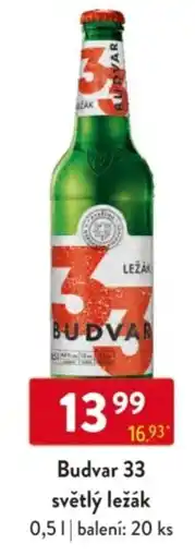 Qanto Budvar 33 světlý ležák nabídka