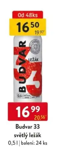 Qanto Budvar 33 světlý ležák nabídka