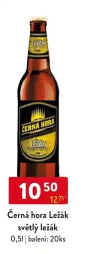 Qanto Černá hora Ležák světlý ležák nabídka