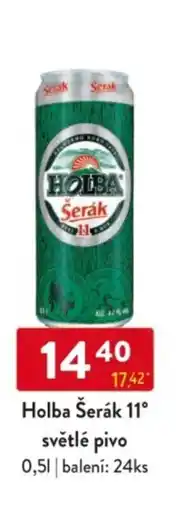 Qanto Holba Šerák 11° světlé pivo nabídka